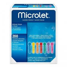MICROLET 200 LANCETTES COLORÉES