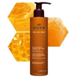 NUXE Gel Limpiador y Desmaquillante facial 200ML Rêve de Miel®