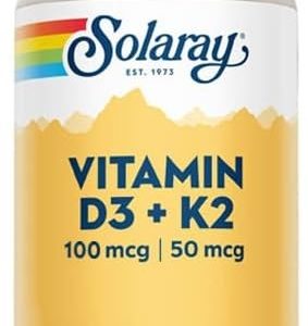 VITAMINA D3+K2 60 VEGCAPS SOLARAY