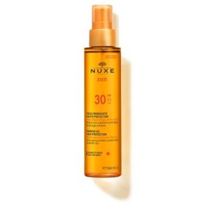 NUXE SUN – ACEITE BRONCEADOR PARA ROSTRO Y CUERPO ALTA PROTECCION SPF 30